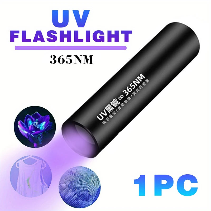 lampe uv rechargeable flashlight 365nm test fluorescence chat toupie monnaie moderne utilitaire