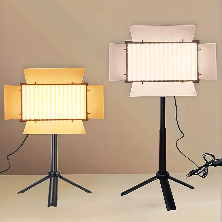 lampe led photo noir moderne trépied contrôle usb anti dérapant adjustable