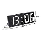 horloge numérique moderne affichage LED noir quartz détecteur vocal 12H 24H