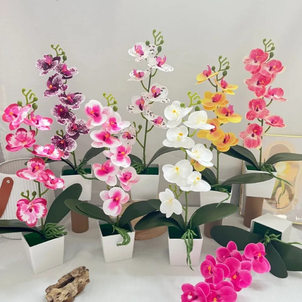 orchidées artificielles fleurs blanches roses intérieur décoration maison bouquet polyesters modernes minimalistes