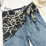 foulard femme soie motif floral patchwork boho chic accessoire tête cou taille