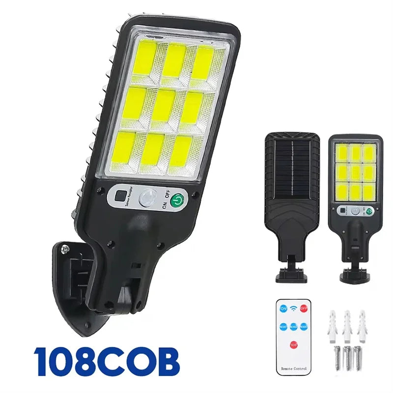 lampe solaire moderne noire ip65 led murale commande distance