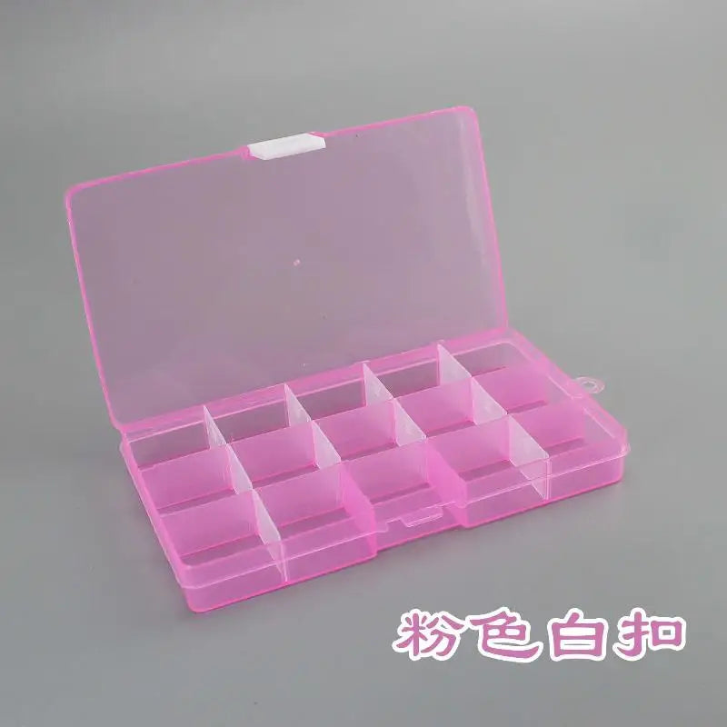 boîte compartiments transparente velours pratique moderne poignées couleurs organisation bijoux pièces vis