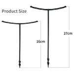 Support plante noir plastique moderne 16cm 27cm eyeletsintérieur fleur fixe