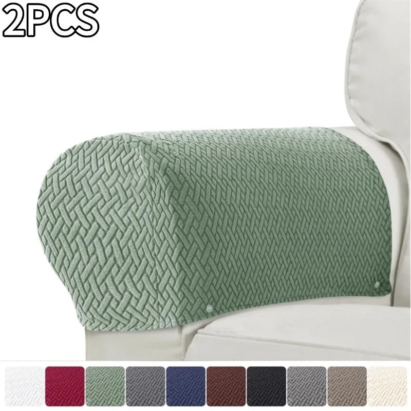 housses canapé anti poussière motif géométrique vert modernes pièces fixées tissu polyestère machine lavable