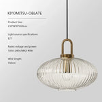 lampe suspendue transparente dorée rayures horizontales moderne filament câble électrique 90v 260v 249lm 2000lm