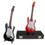 guitare électrique miniature bois support clip marron noir rouge blanc classique