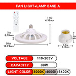 ventilateur lampe led moderne blanc grille télécommande flux lumineux certification ul rohs