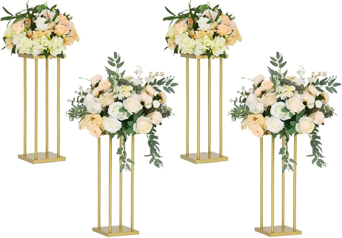 supports fleurs or modernes élégants décoration événement mariage party decorative flower holder centrois table