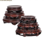 théière artisanale bois sculpté support figurines vase pot fleur trưng bày bàn trà đồ