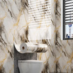 papier peint adhésif vinyle marbré gris blanc effet 3d mur cuisine salle bain