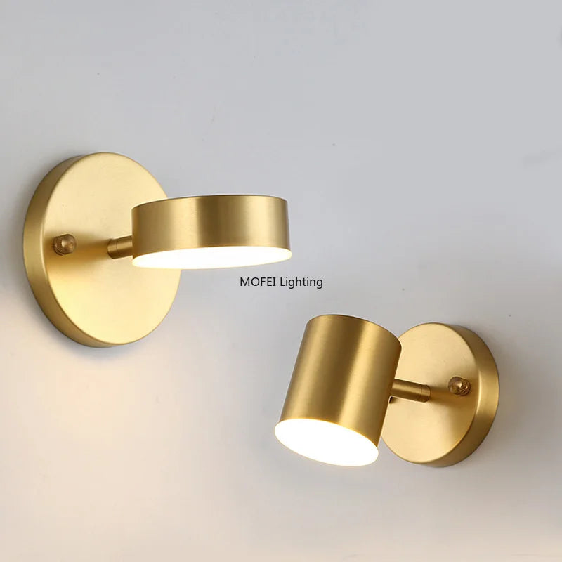 appliques murales modernes dorées interrupteur lumière led 6000k 3000k chambre couloir decoration interieur