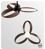 ventilateur moderne 42 52 pouces noir bois lampe intégrée télécommande led certifications vde ul