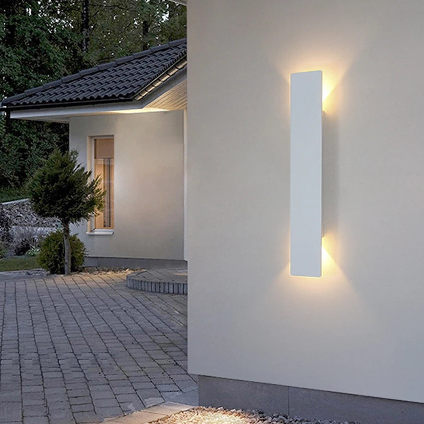 applique murale led moderne étanche noir blanc salon chambreextérieur allée porche