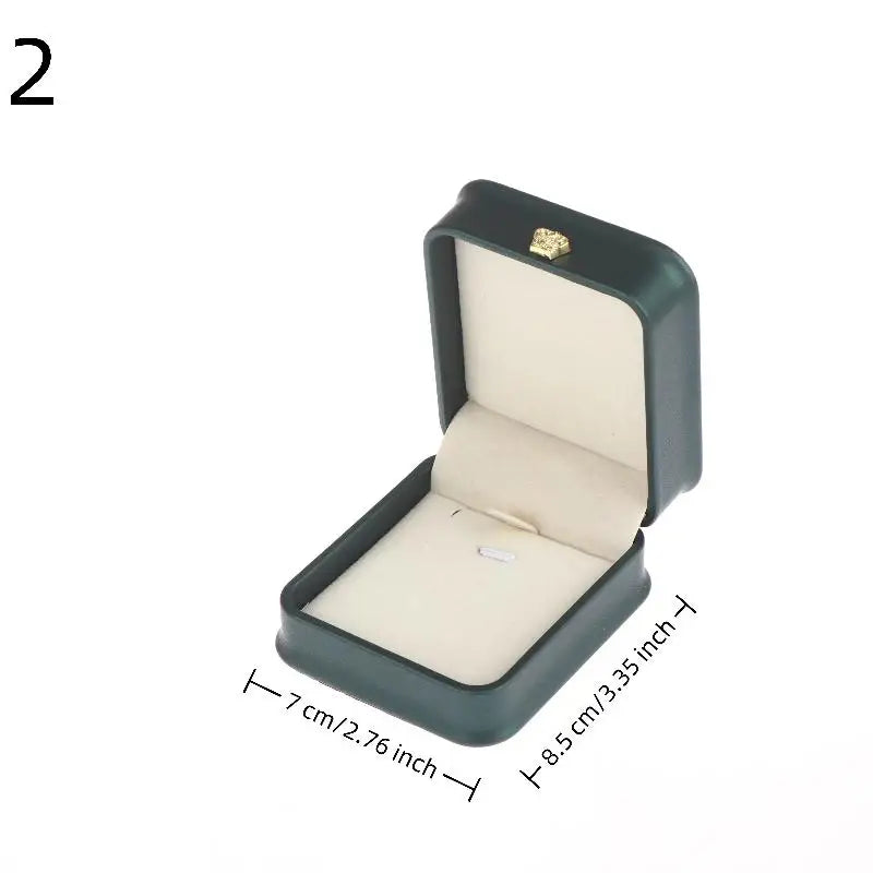 boîte rangement bijoux vert foncé dorés bracelet collier bague boucles d'oreilles classique organiser exposé