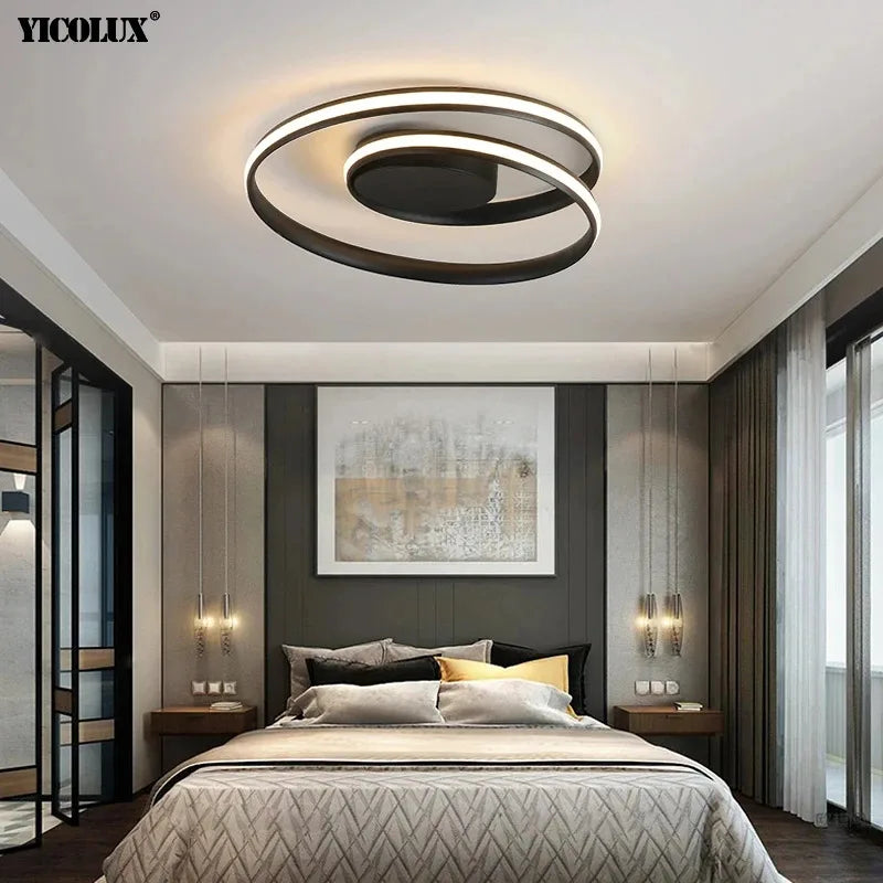 plafonnier led moderne blanc noir chambre salon adjustable