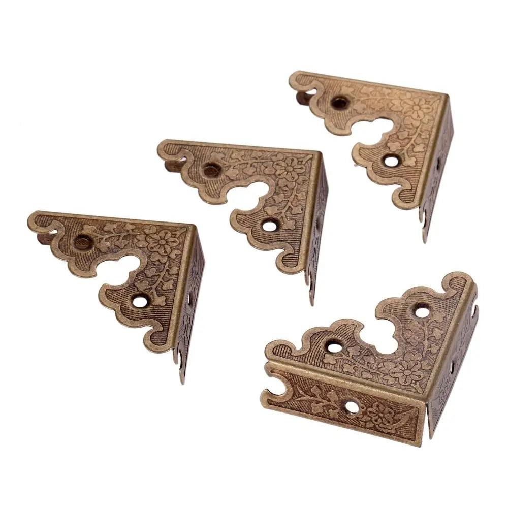 protections angle decoratives bois vintage floral gravures dentelles bronze argentedoré echangement meuble