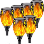 lumière solaire led flamme noire extérieure moderne jardin patio piscine