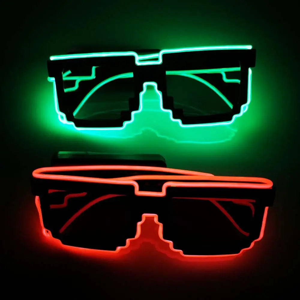 lunettes soleil vert rouge violet jaune bleu pixel art modernes écouteurs festives anniversaire halloween