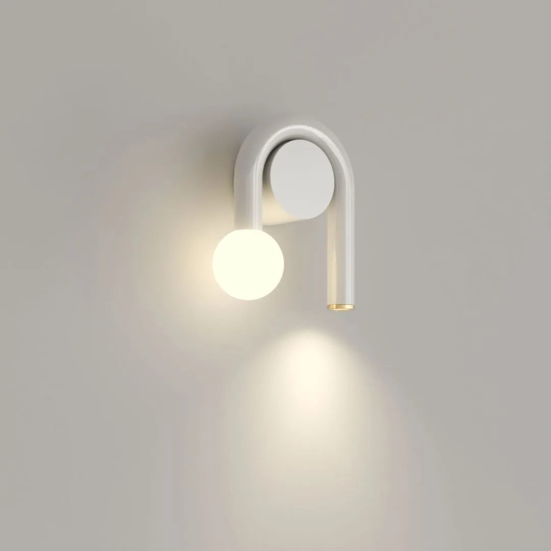 applique murale moderne minimaliste blanc noir ampoule led 90 260v aluminiumflux lumineux moins60