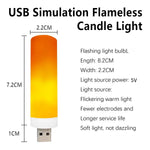 veilleuse led effet flamme simulée sans danger blanc orange moderne