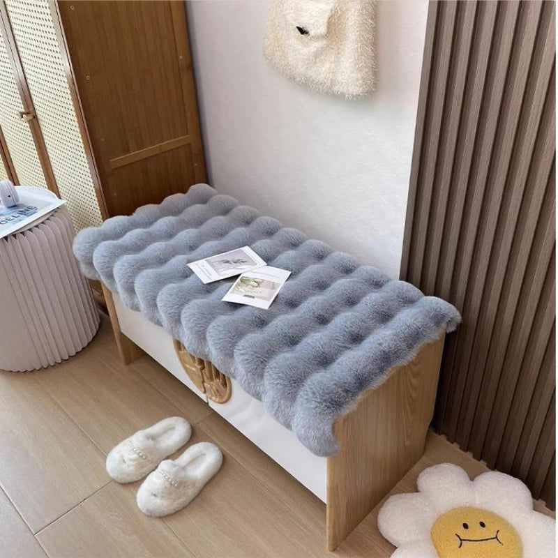 coussin sol peluche doux rectangulaire confortable siège banc entrée maison moderne