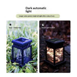 lanterne solaire cuivre noir filet lumineux moderne extérieure jardin cour patio tringle