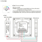interrupteur led noir blanc ronde moderne rgb strip contrôleur gradation