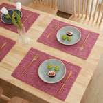 serviettes table lin classiques opaques beige gris noir vert rose bleu respectueuses l'environnement