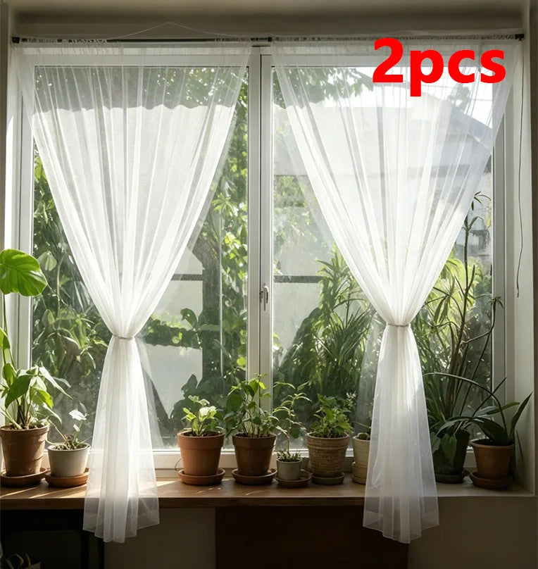 rideau anti insectes extérieur panneaux polyester blanc transparent jardin bohème decorationextérieur