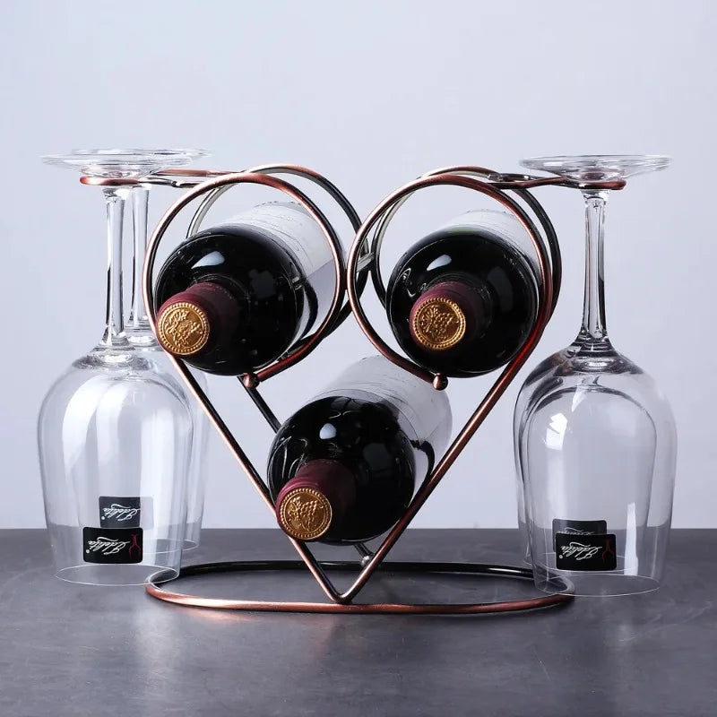 support vin verres cuivre doré structure géométrique moderne minimaliste