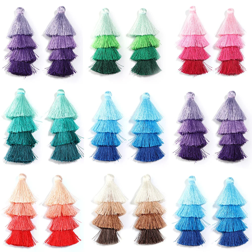 pompons franges polyester violet vert bleu rose boho chic décor maison rideau vêtement