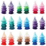 pompons franges polyester violet vert bleu rose boho chic décor maison rideau vêtement