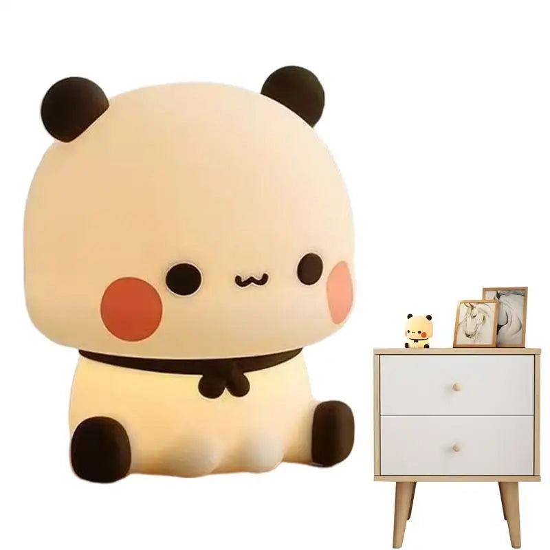 veilleuse nuit panda mignon blanc noir orange modes dimmable tactile enfant chambre maison