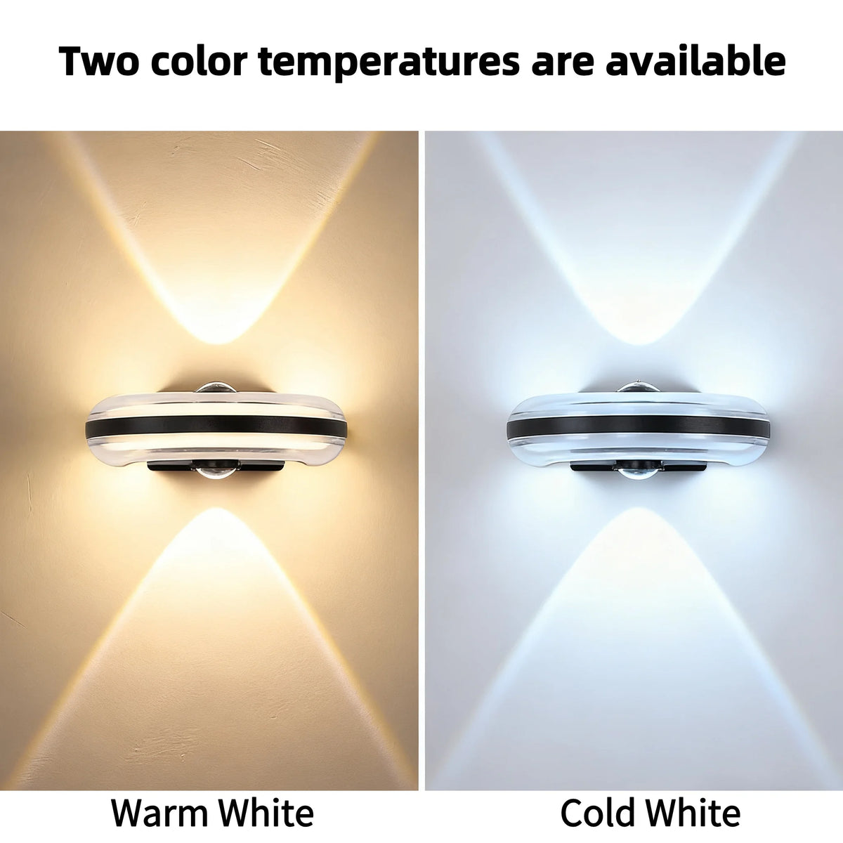 applique murale extérieure ip65 moderne hydrofuge led blanc noir transparent