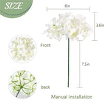 décoration intérieure moderne bouquet artificiels hortensias blanc soie 50 tiges vase translucide