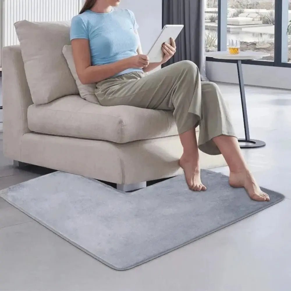 tapis gris doux moderne uni imperméable résistant corrosion salon chambre coucher