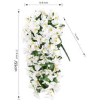 guirlande fleurs artificielles rouge blanche violettes feuilles vertes moderne décoration intérieure mariage anniversaire baby