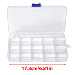 boîtes rangement transparentes plastique poignées modernes pratiques compartiments réglables bijoux oreilles