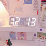 horloge digitale led moderne horaire date minimaliste cubique chiffres imposants