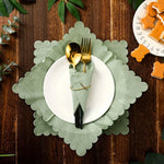 serviettes papier vert pastel ondulées festives table mariage 100 pièces 25x25cm