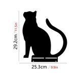 statue silhouette chat noir minimaliste jardin art décor
