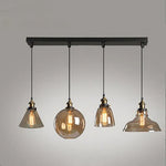 suspension lumineuse industrielle vintage transparente ampoule filament dorée câble suspendu chambre salon