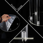 support bougies moderne transparent 98cm hauteur mariage led chandelles sac transport couteau précision