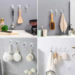 crochet mural transparent ventouse robuste support serviettes salle bain cuisine moderne étanche fixe mur