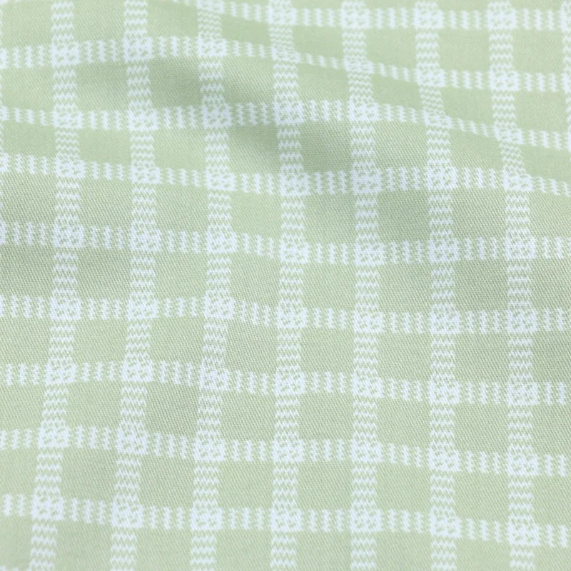 tissu coton imprimé fleurs carreaux blanc rose vert bleu jaune vintage 235cm popeline sergé
