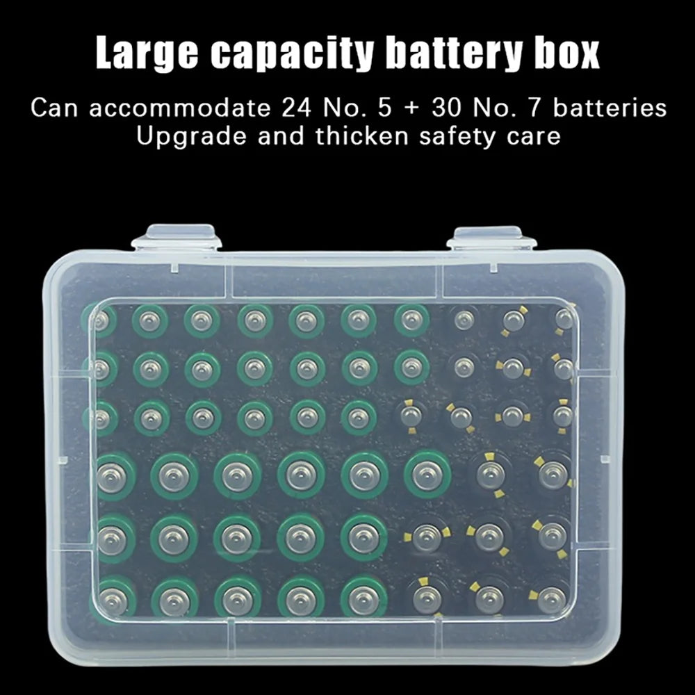 boîte rangement batteries aa aaa 24 30 emplacements mousse noire transparente pratique