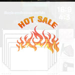 écran projection pliable blanc motif flammes 60 72 84 100 120 pouces publicitaire