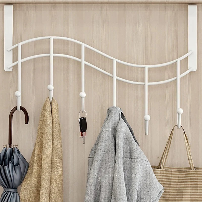 porte clés mural moderne crochets clips noir blanc coeurs lignes courbes sans perçage chambre