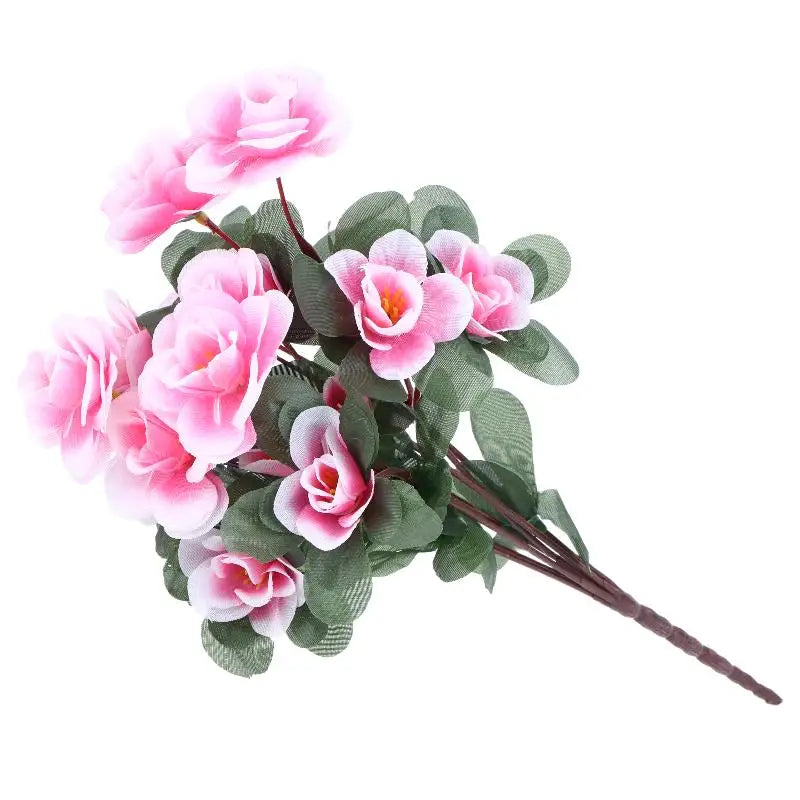 décoration intérieure bouquet artificiel rose rouge jaune moderne feuilles vertes